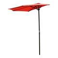 International Caravan 9 ft. Half Round Wall Hugger Umbrella, Tangerine Dream YF-1147-2.7M-TD